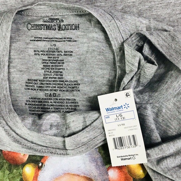 National Lampoon Christmas Vacation Large Yule Be Sorry! Shirt Gray NWT - Picture 2 of 4